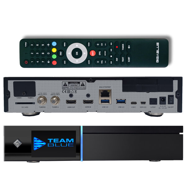 GigaBlue UHD Quad 4K Pro 2x FBC DVB-S2 Twin Tuner 3x USB 3.0 E2 Linux Receiver + 500GB SSD