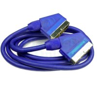 Scart-Kabel 3,0m blau, vergoldet